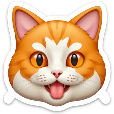 Gato sacando la lengua  sticker
