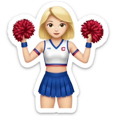 can you show the cheerleader's full body? sticker