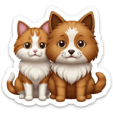 cat dog sticker
