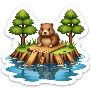 beaver dam sticker