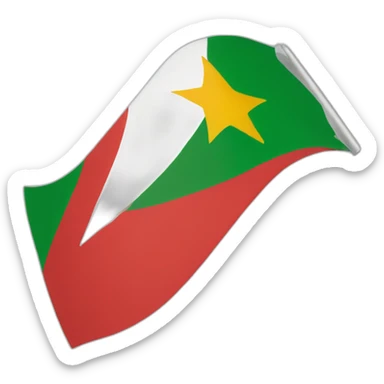 Drapeau suriname étoile à gauche sticker
