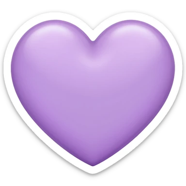 Light purple heart sticker