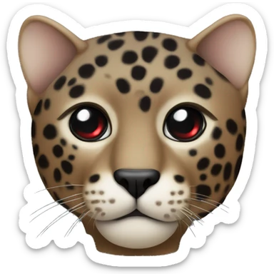 Animal Pantera negra con ojos rojos sticker