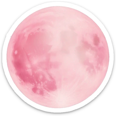Light pink pink moon sticker