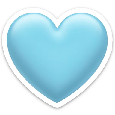 Pastel blue heart  sticker
