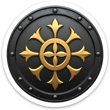 Minimal emoji, gothic metal coin made of black steel, engraved word FORTUNA at the center, ancient industrial aesthetic, worn metal texture, no glow, no neon, flat emoji design, centered, transparent background sticker