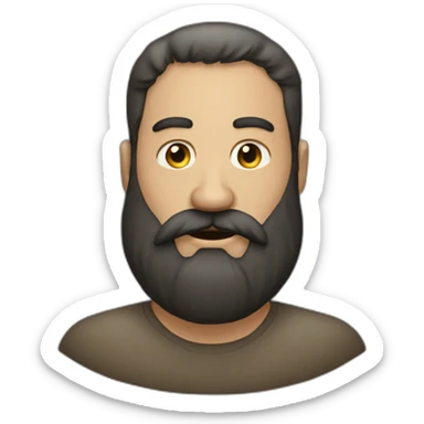 A man with a big black beard who smells terrible sticker