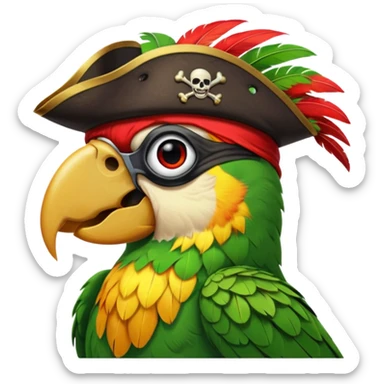 pirate parrot sticker