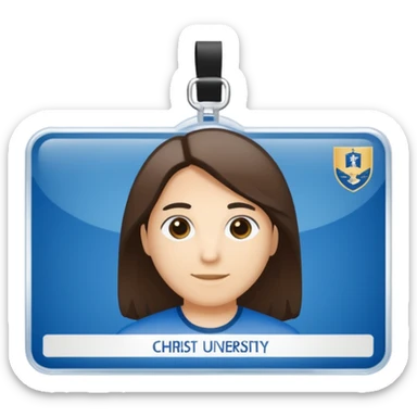 generate an ios genmoji of a college id card that says "CHRIST UNIVERSITY ID" sticker