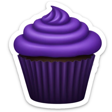 Dark purple cupcake sticker