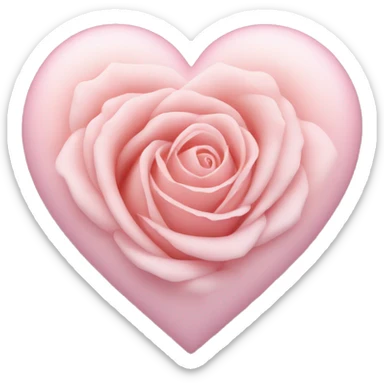 Pastel rose heart sticker