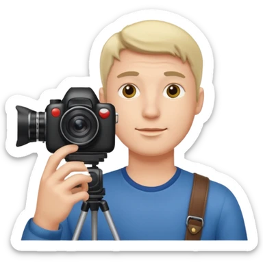 mann mit einer kamera sticker