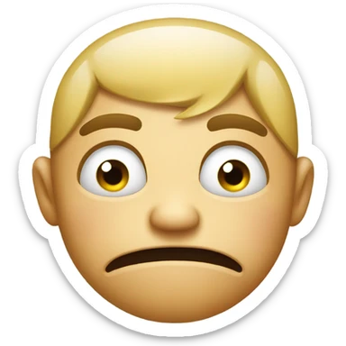 Mad emoji with tear sticker