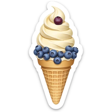 icecream-cone-blueberries sticker
