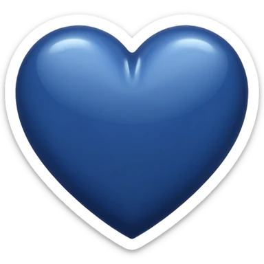 Navy blue heart sticker