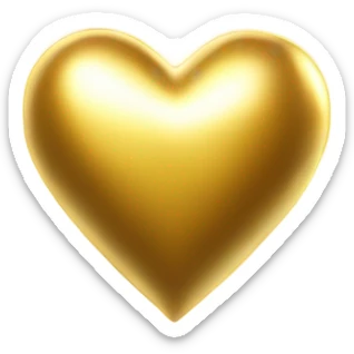 Gold heart sticker