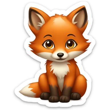 fox baby sticker