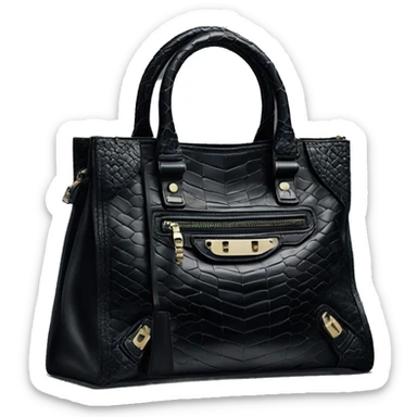 Balenciaga black snake city  bag sticker