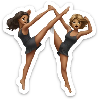 Difficult pole move female duo sticker