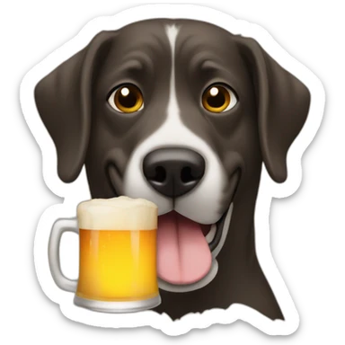 "This is Fine" dog drinking beer sticker