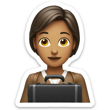 woman holding briefcase sticker