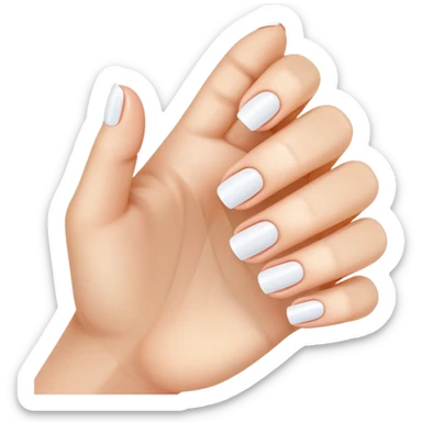 clean and short fingernails, simple and clear, healthy look sticker