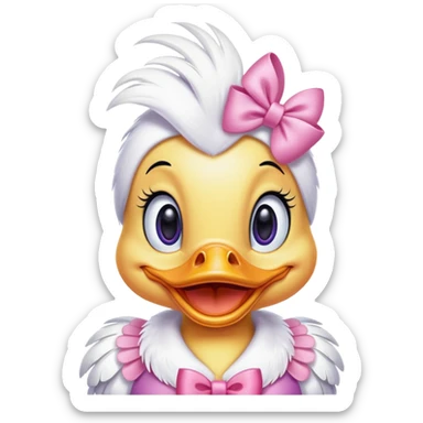 Daisy Duck smiling sticker