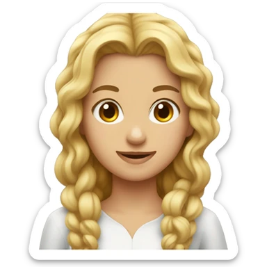 Una ragazza con il camice e una mela  sticker