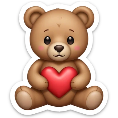 Teddy bear asking someone will you be my valentine sticker