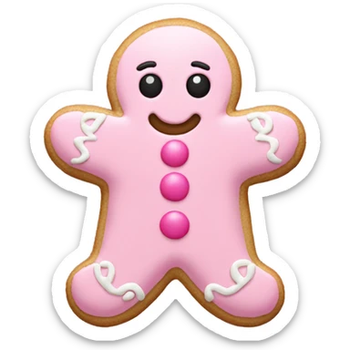 light pink gingerbread cookie sticker