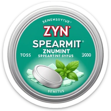 Zyn spearmint snus sticker