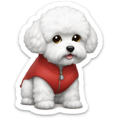 Bichon maltais but with red coat sticker