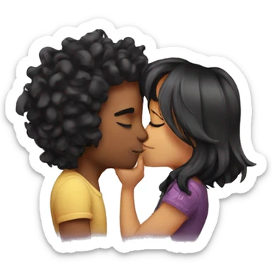 kissy kiss yay hah sticker