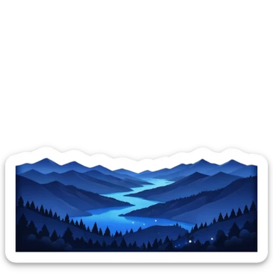 Stargazing scenery sticker