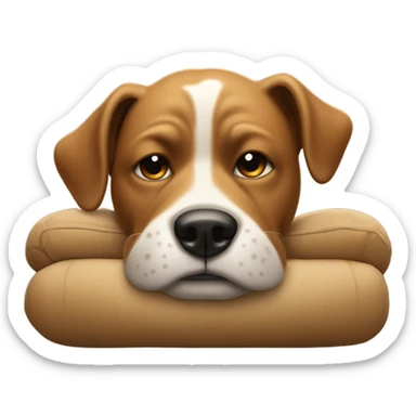 Dog chill and smoking  sticker