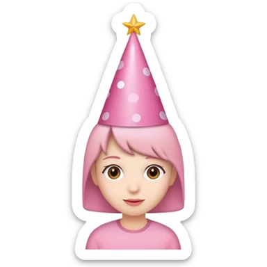 birthday hat pink sticker