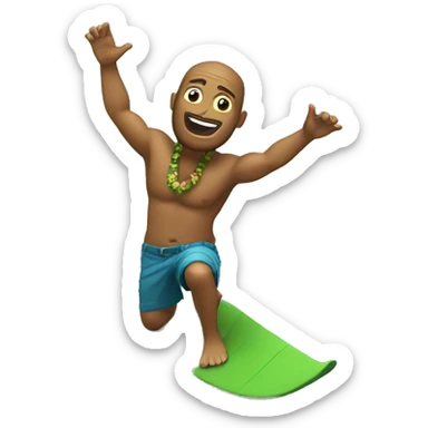 Maui on a wave sticker