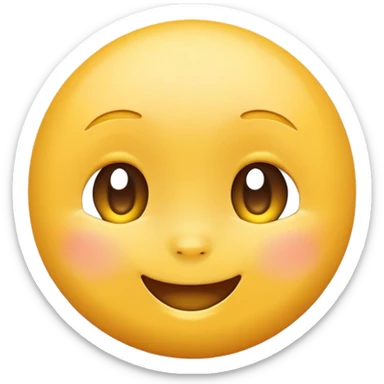 Yellow cute please face emoji  sticker