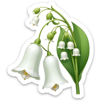 Lily of the valley flower sticker