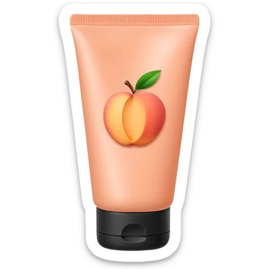 solid light peach plain skincare tube sticker