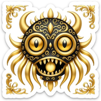 Mمزخرف مثل شعار مونستر sticker