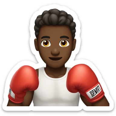 
20 year old dark-skinned young man boxing

 sticker