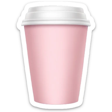 light pink coffee sticker