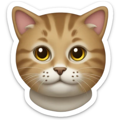 A cat with a mush room head sticker