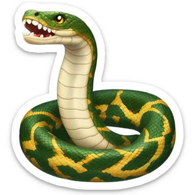 serpente blu nel cestino  sticker