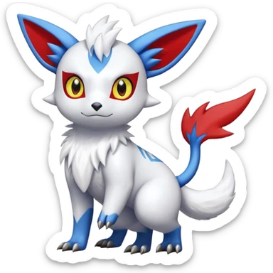  Cute Guilmon-Latias-Umbreon-Fakémon-hybrid-creature (full body)  sticker