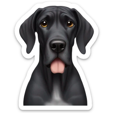 Black Great Dane  sticker