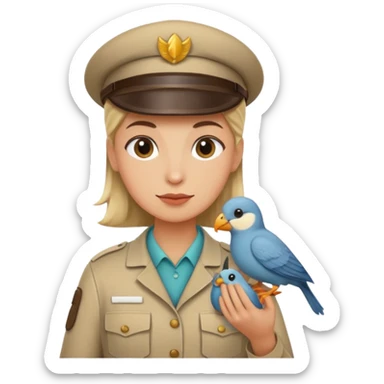 Zookeeper with bird sticker