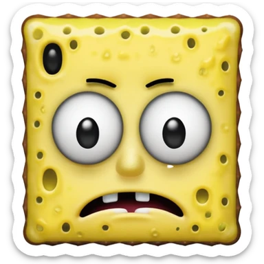 emo spongbob sticker