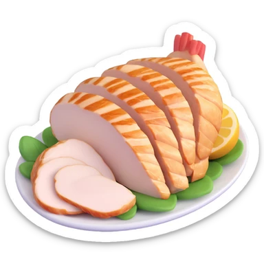 sliced chicken breast sticker